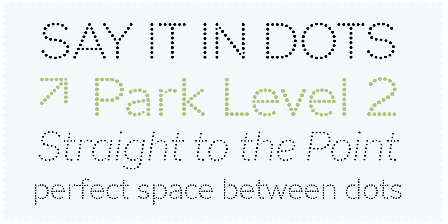 font with dots